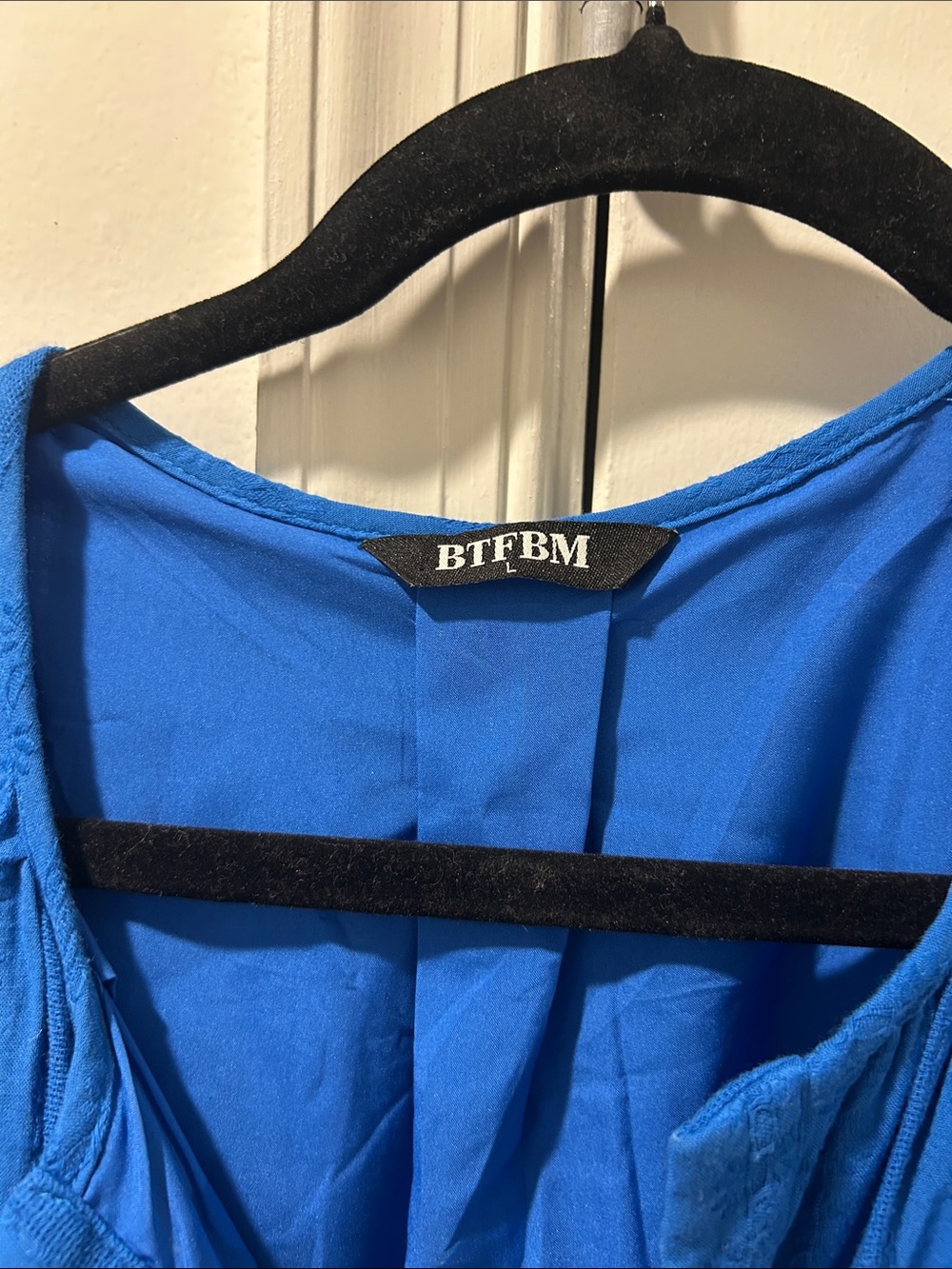 Vibrant Blue Short-Sleeve Tiered Maxi Dress - Picture 2 of 4